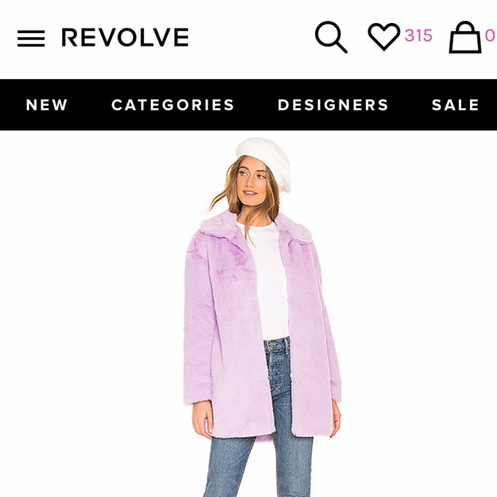 BRAND NEW - Fur Coat in Purple - About Us